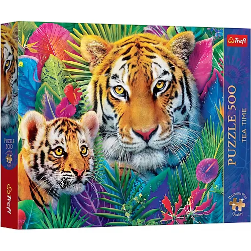 Trefl Puzzle 500 Teile Tea Time - Tiger im Dschungel