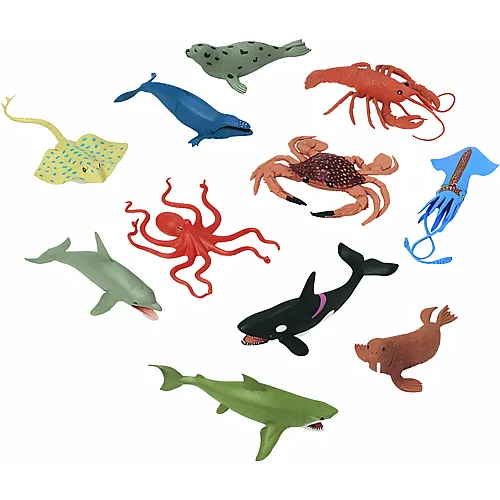 Wild Republic T�te mit Tiersammlung, Wassertiere, 11 St�cke, Aquatic