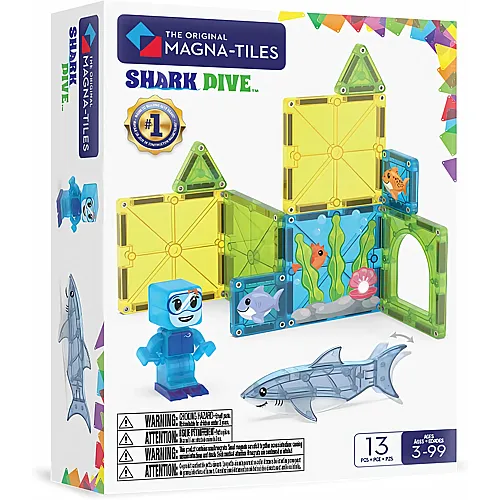 Magna-Tiles Shark Dive 13-teilig: Kreativer Unterwasserspass