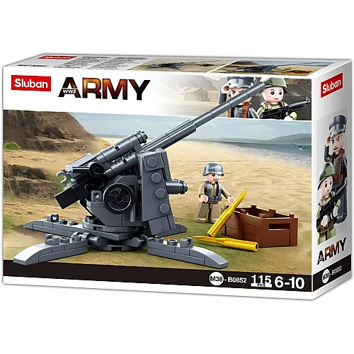 Sluban Army WWII - Flugabwehr-Artillerie (115Teile)