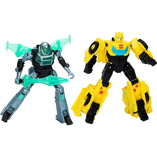 Hasbro Transformers EarthSpark Cyber-Combiner Bumblebee und Mo Malto