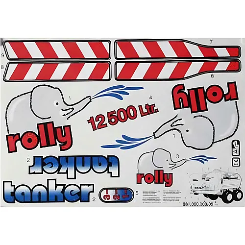 RollyToys Aufkleber fr rolly Tanker