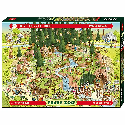HEYE Puzzle Funky Zoo Black Forest Habitat (1000Teile)