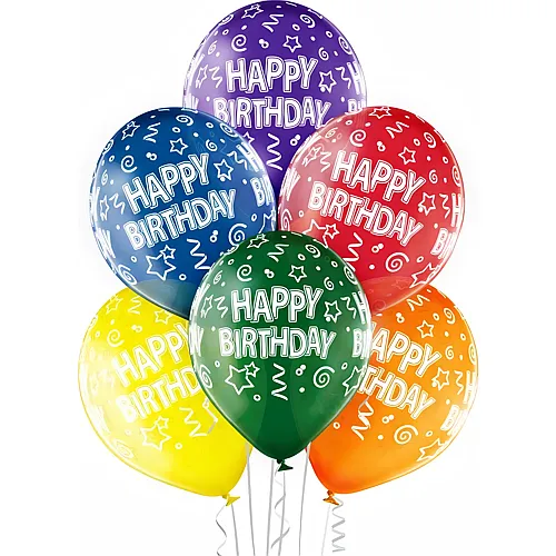 Sombo 6 Ballone Happy Birthday 30cm