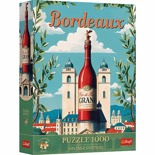 Affiche vintage Bordeaux, France - 1000 pi�ces