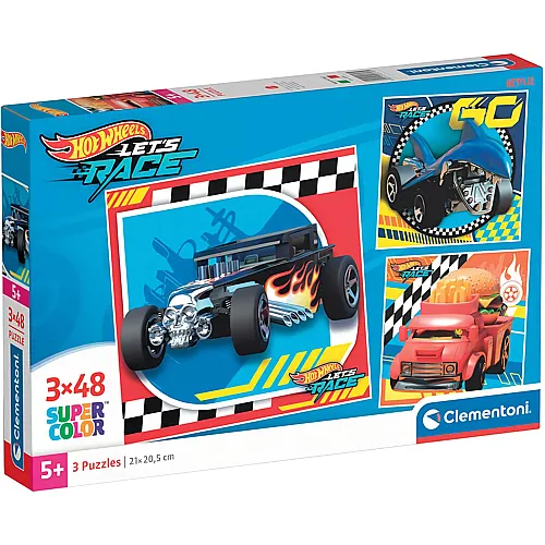 3in1 Hot Wheels Let's Race 48Teile