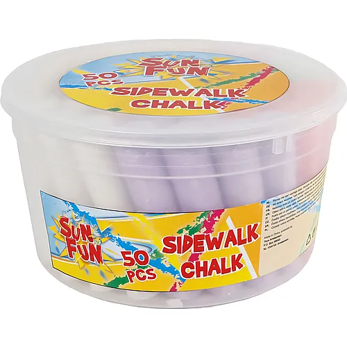 Kids Globe Strassenmalkreide 6 Farben - 50 Teile