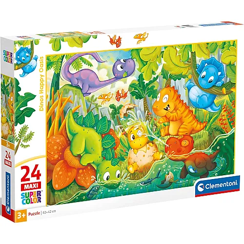 Clementoni Puzzle Dinos Gl�ckliche Oase (24Teile)