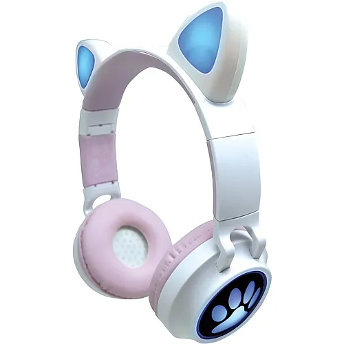 Lexibook Katzenohren 2-in-1 Bluetooth- und Kabelanschluss, faltbare Kopfhrer mit sicherer Lautstrke
