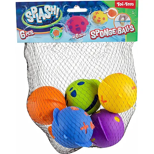 Sombo Super Splash Schwammball 6cm, 6 St�ck