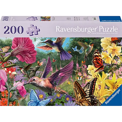 Ravensburger Puzzle Kolibris und Schmetterlinge - 200 Teile