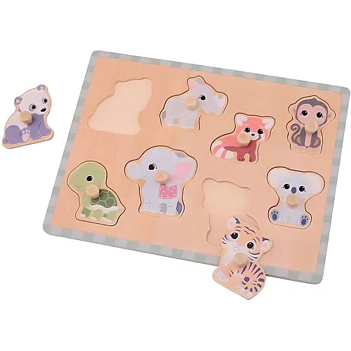 Joueco The Wildies Stud-Puzzle, 8-teilig.