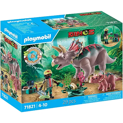 PLAYMOBIL Dinos Triceratops mit Jungtier 71821
