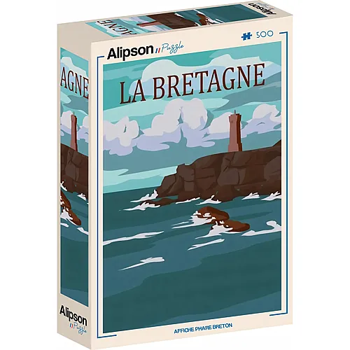 Alipson Puzzle Affiche Phare Breton - 500 Teile