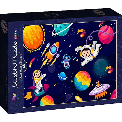 Bluebird Puzzle Lass uns ins All fliegen! - 48 Teile