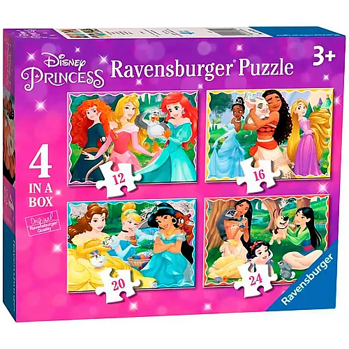 Ravensburger Puzzle 4in1 Disney Princess (12-24)