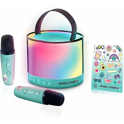 Canal Toys Creator Mini Karaoke Station mit Bluetooth Lautsprecher � 2 Mikrofone kabellos & Stimmverzerrer � Partybox mit