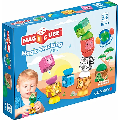 Geomag Magicube Blocks Stacking Safari - 16 Teile