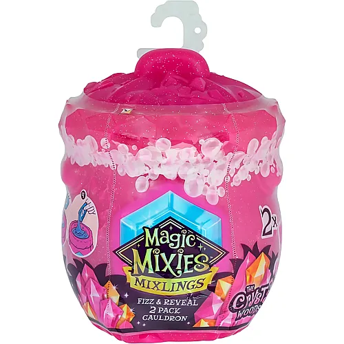 Moose Toys Magic Mixies Mixlings Fizz und Discover Kettle Crystal Woods Serie 3, 2er-Pack