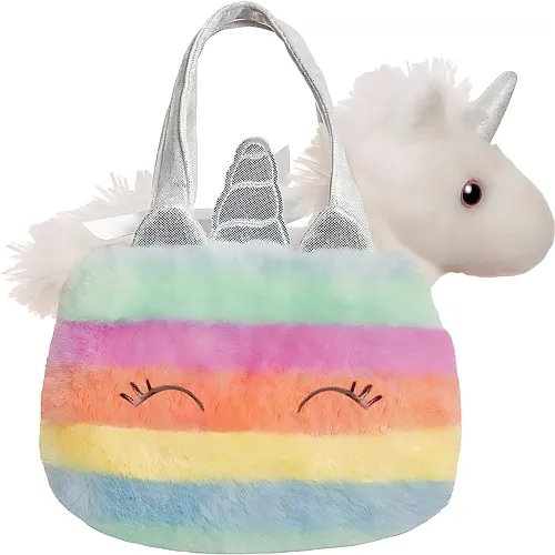 Aurora Fancy Regenbogen Einhorn in einer Tragetasche ca. 21 cm - Pl�schfigur