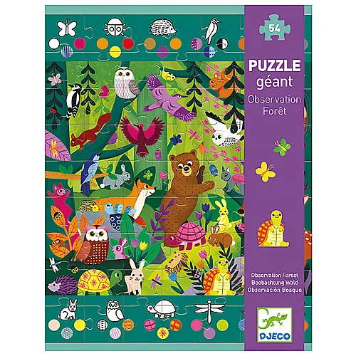 Djeco Puzzle Beobachtung Wald (54Teile)