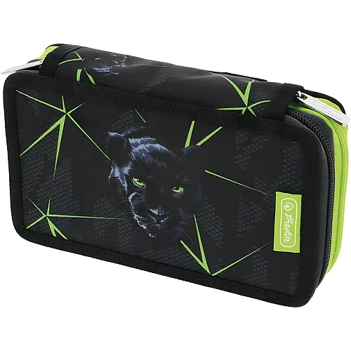 Herlitz Etui mit 2 F�chern, gef�llt