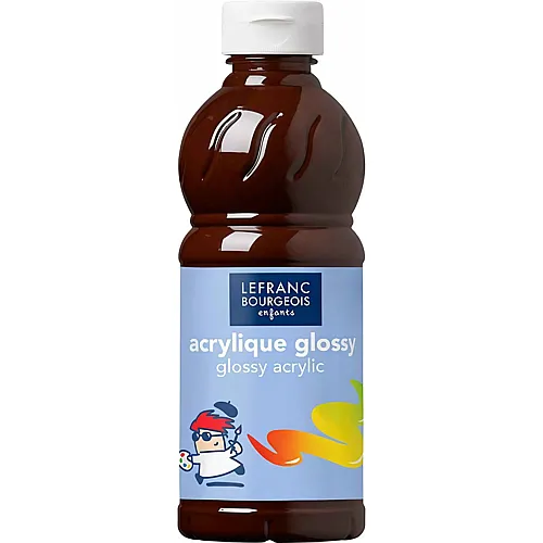 Lefranc Bourgeois Lfb Glossy Acrylfarbe 500ml Flasche - Schokolade