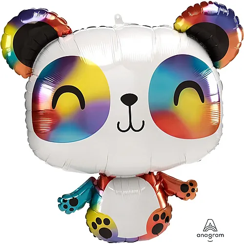 Amscan Folienballon Panda Regenbogen (61cm)