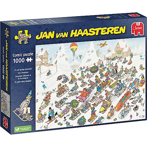 Jumbo Puzzle Jan van Haasteren Es geht alles bergab (1000Teile)