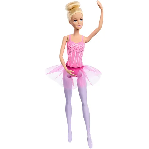 Ballerina-Puppe in lilafarbenem, ausziehbarem Tutu