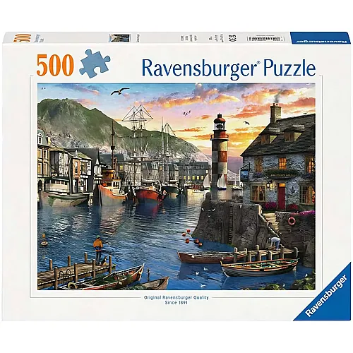 Ravensburger Puzzle Morgens am Hafen (500Teile)