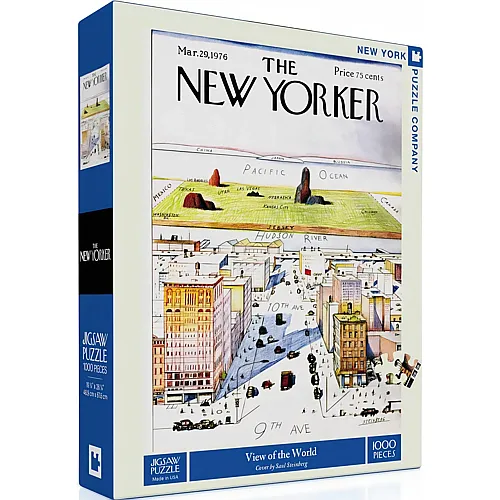 New York Puzzle Company The New Yorker - View of the World - 1000 Teile