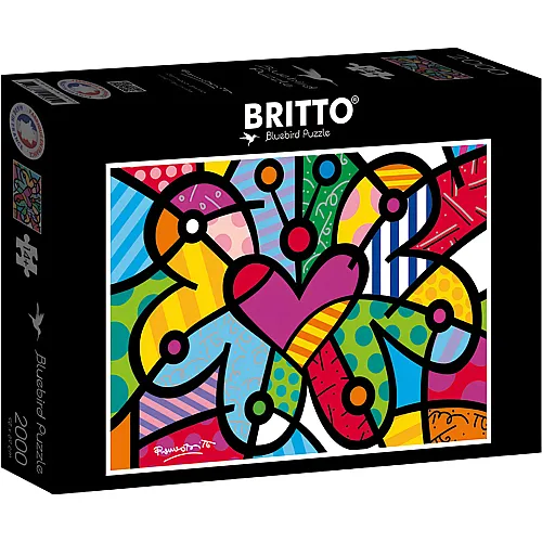 Romero Britto - Heart butterfly 2000Teile