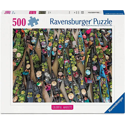 Bunte M�rkte - Schwimmender Markt 500Teile