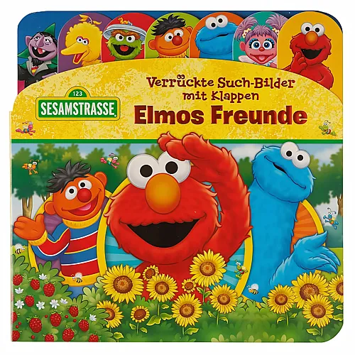 Phoenix Sesamstrasse - Verr�ckte Such-Bilder mit Klappen - Elmos Freunde - Pappbilderbuch mit 20 Klappen - Wimmelbuch f�r Kinder ab 18 Monaten
