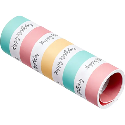 Amscan Luftschlangen Happy Birthday Pastel - 3 Teile
