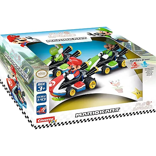Pull & Speed Super Mario 3er Pack R�ckzugsfahrzeuge Mario Kart