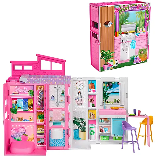 Barbie Ferienhaus mit 4 Spielbereichen