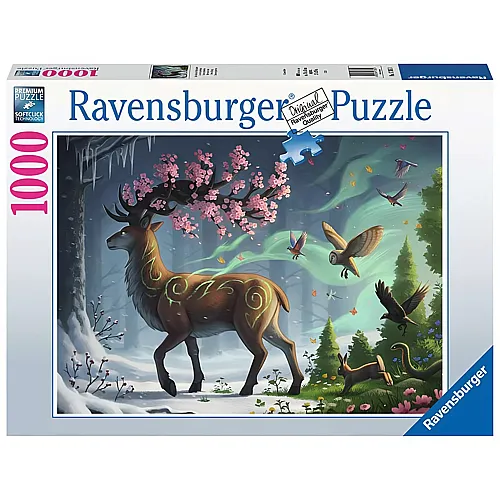 Ravensburger Puzzle Der Hirsch als Frhlingsbote (1000Teile)