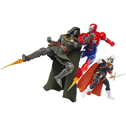 Hasbro Marvel Legends 3er Pack The Cabal Taskmaster, Iron Patroit & Doctor Doom - 15 cm