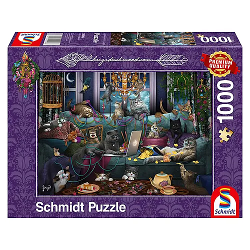 Schmidt Puzzle Katzen in Quarantne (1000Teile)