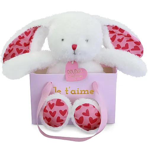 Doudou et Compagnie Hase Herz in Geschenkt�te - 25 cm