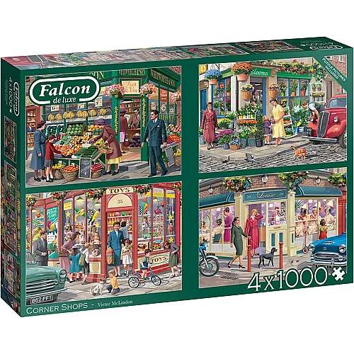 Falcon Puzzle 4in1 Corner Shops - 1000 Teile