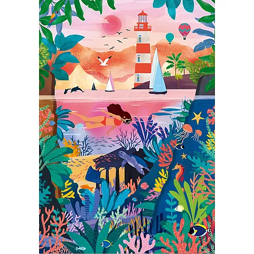 Pieces & Peace Puzzle Fonds Marins Color�s (1000Teile)