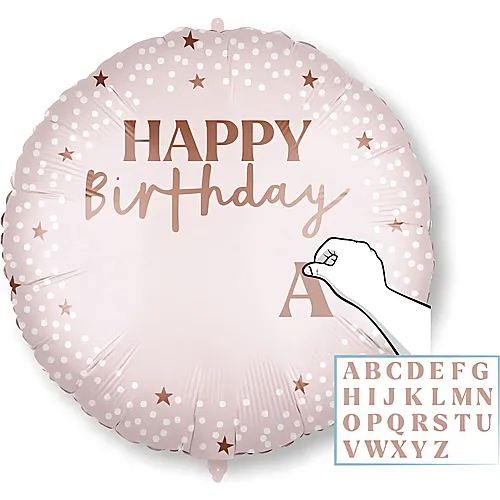 Procos Folienballon Personalisiert Rosa - � 45 cm