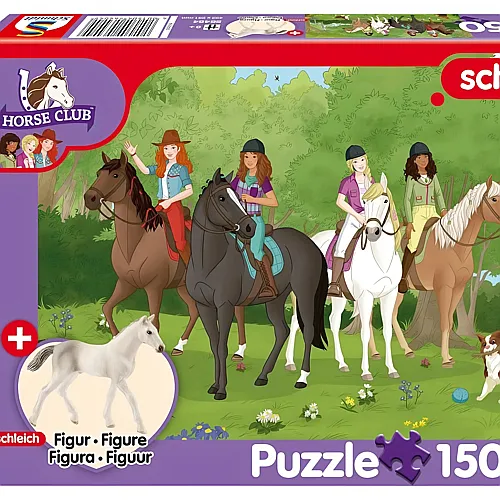 Schmidt Puzzle Schleich Horse Club Holstein Fohlen (inkl. Figur) (150Teile)