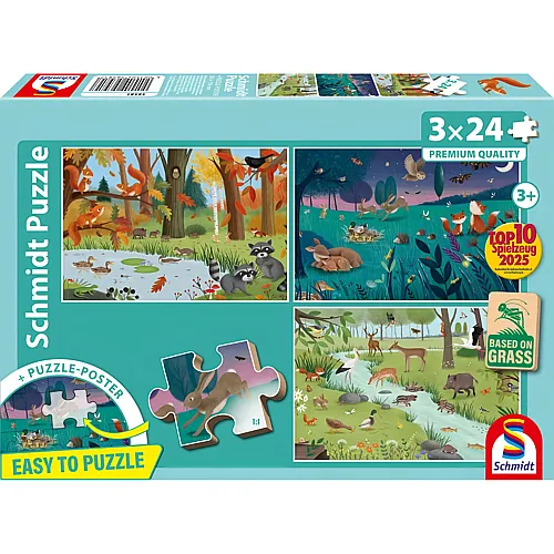 Schmidt Puzzle Wald & Wiesentiere - 24 Teile