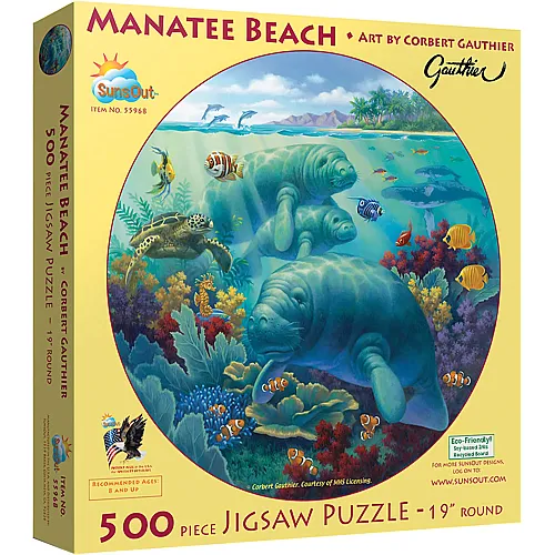 Manatee Beach - 500 Teile
