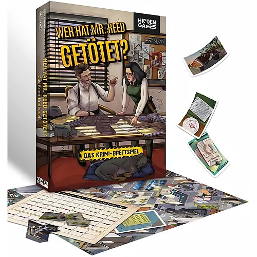 Hidden Games - Krimi-Brettspiel - Wer hat Mr. Reed get�tet? - Deutsch - Spannendes Detektivspiel, Krimispiel, Anf�ngerfreundlich, ab 14 Jahren