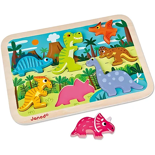 Janod Puzzle Dinosaurier (7Teile)